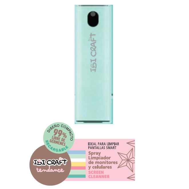 LIMPIADOR DE PANTALLAS IBI CRAFT TENDANCE, SPRAY 10ML, VERDE