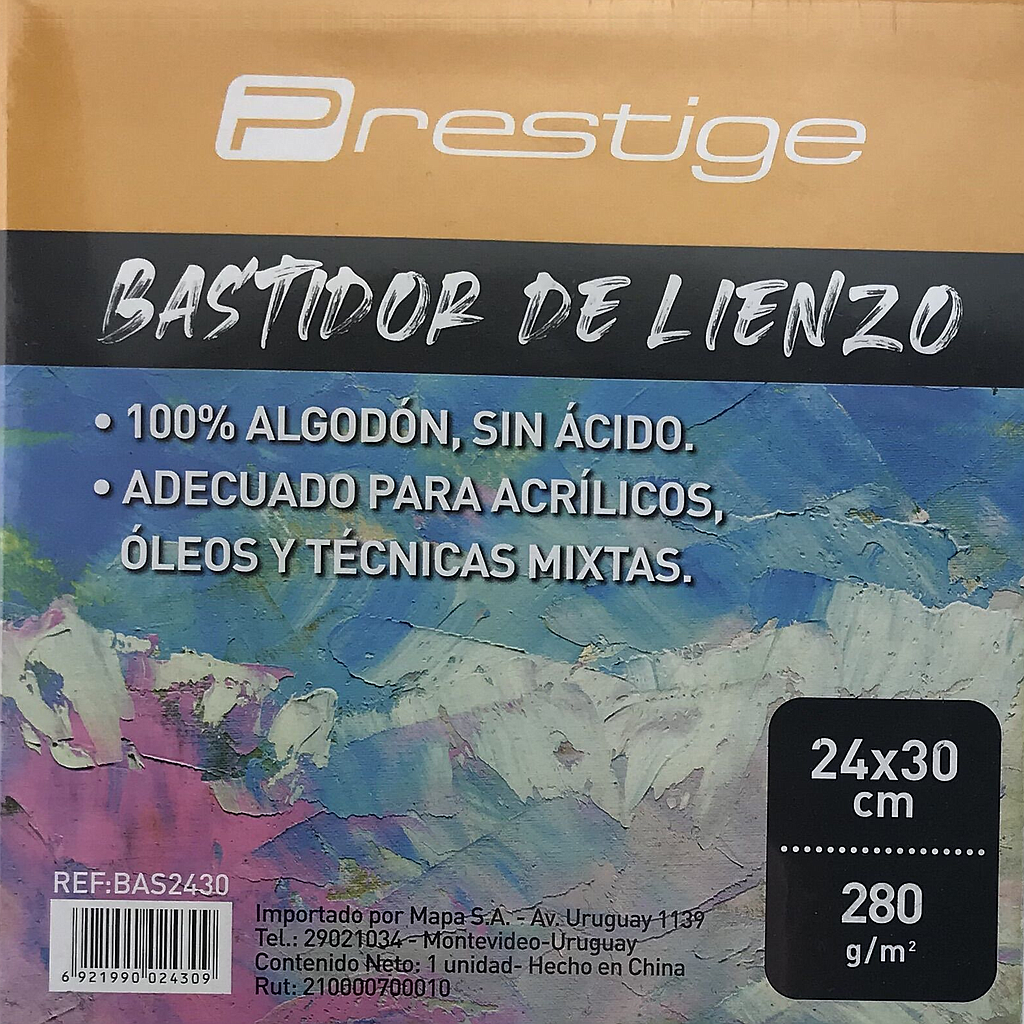 BASTIDOR LIENZO BLANCO PRESTIGE 24x30CMS