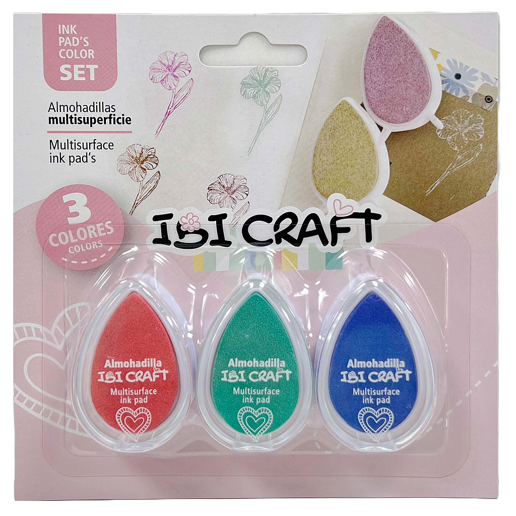 SET DE 3 ALMOHADILLAS MULTI SUPERFICIE IBI CRAFT, COLORES CLAROS