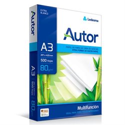 Papel Fotocopia A3 Autor 80g x 500 hojas