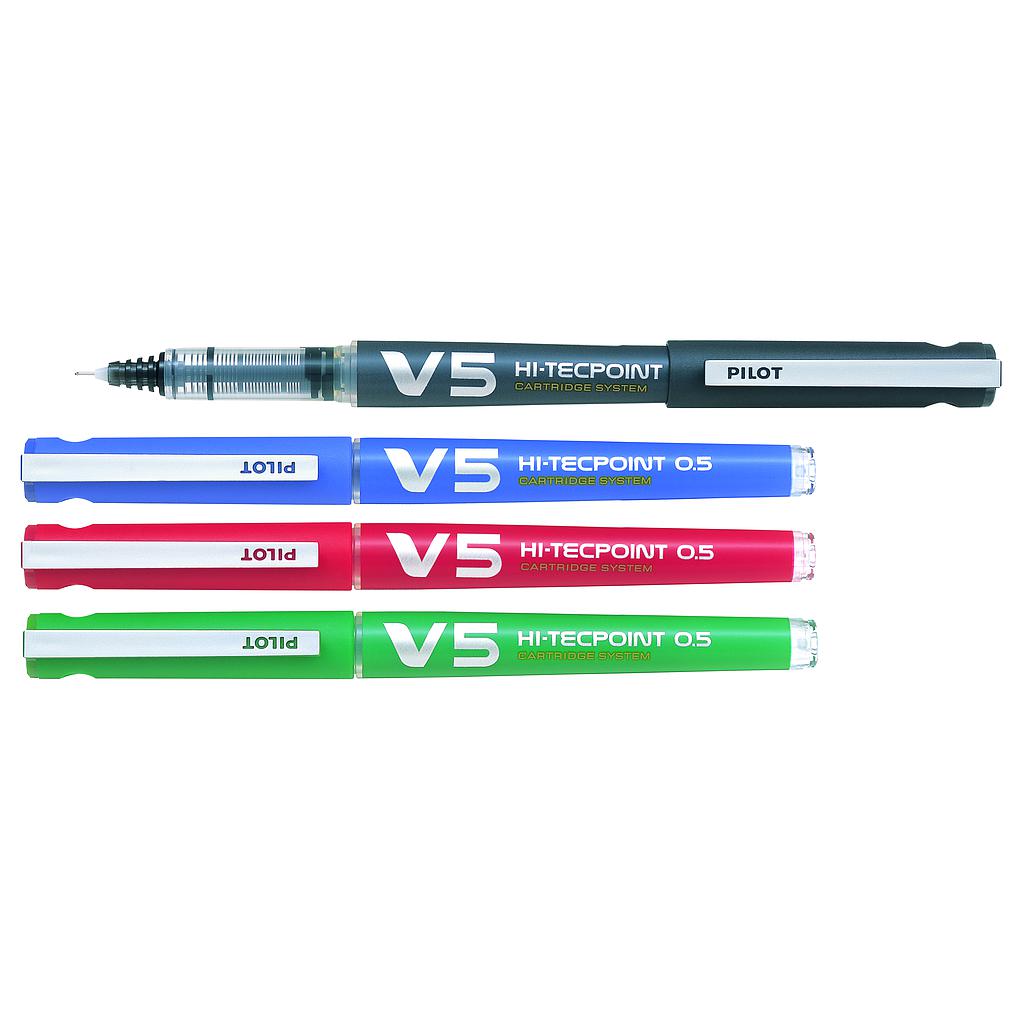 LAPICERA PILOT AZUL V5 RECARGABLE CON CARTUCHO. 0.5 MM