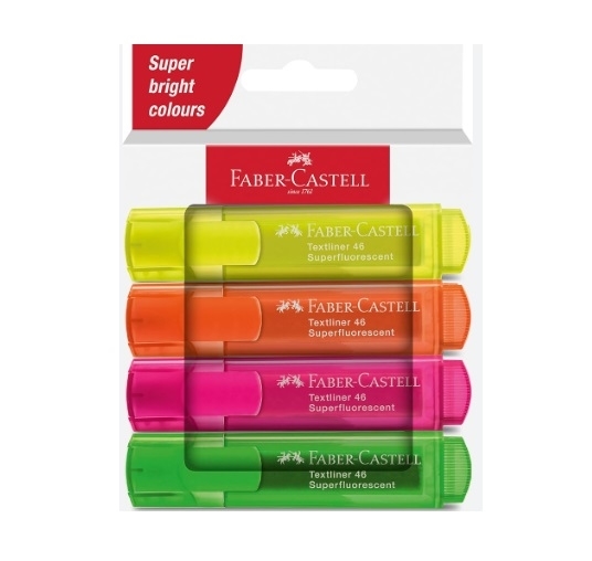 Resaltador Faber Castell Fluo x 4