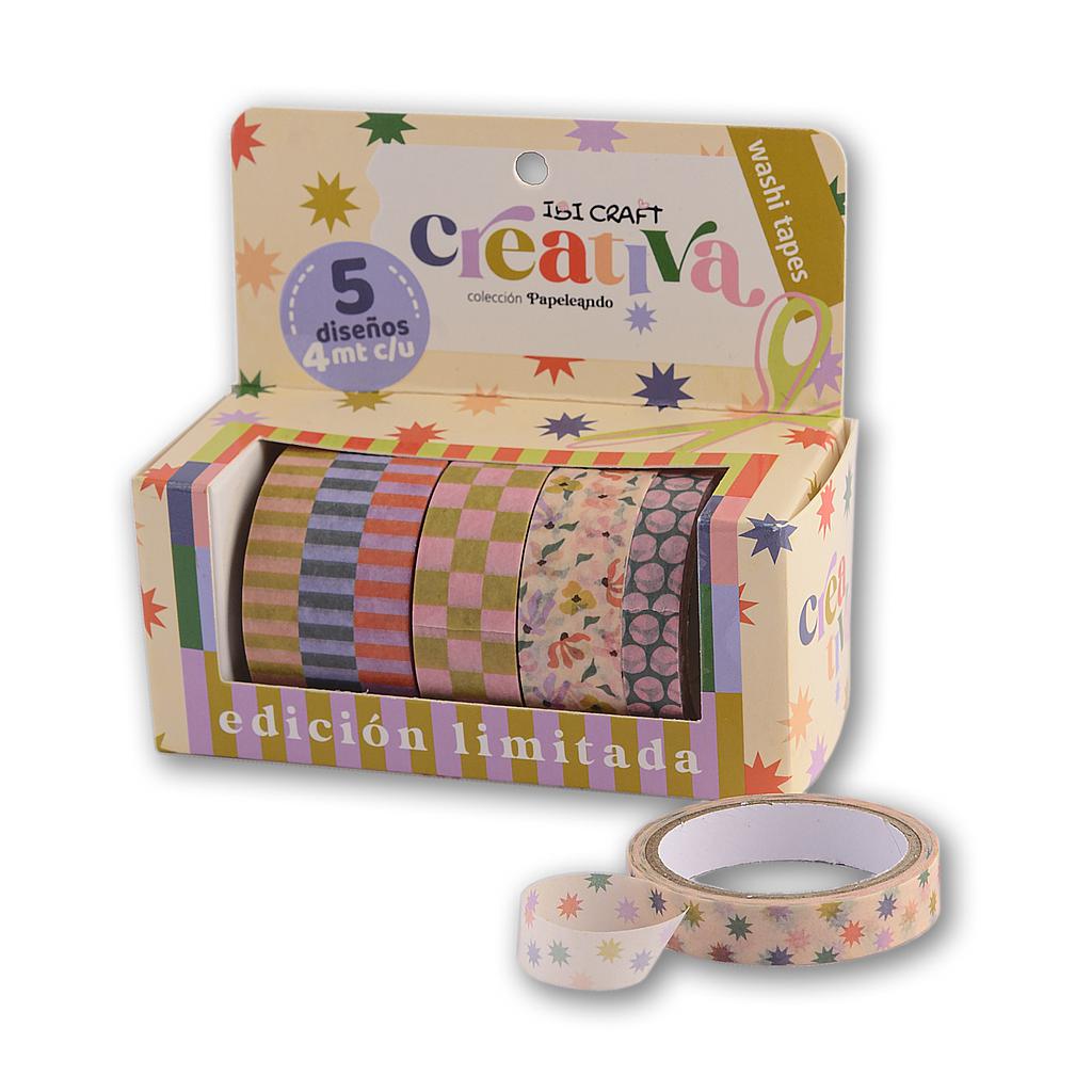 Washi Tape Ibi Craft Creative 5unidades x 4mts