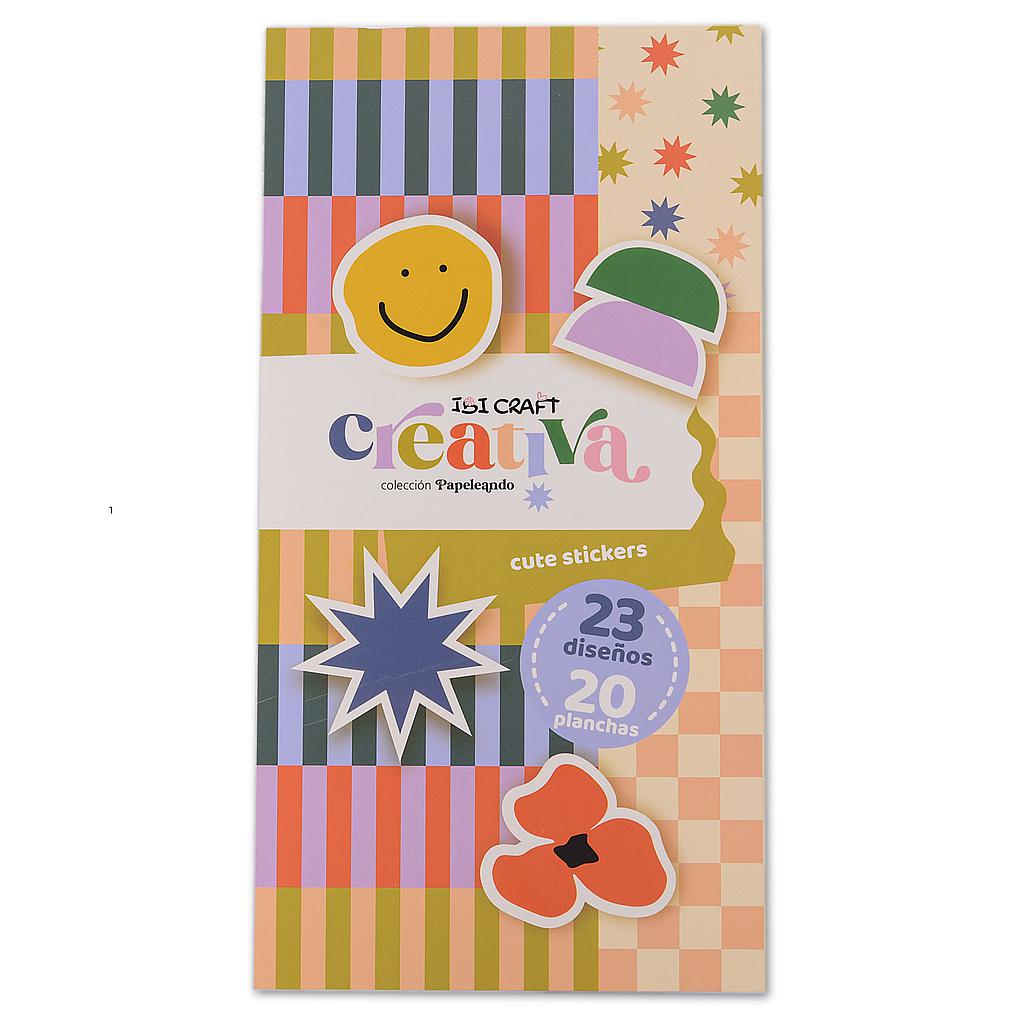 Block con 20 hojas de stickers Ibi craft Creativa