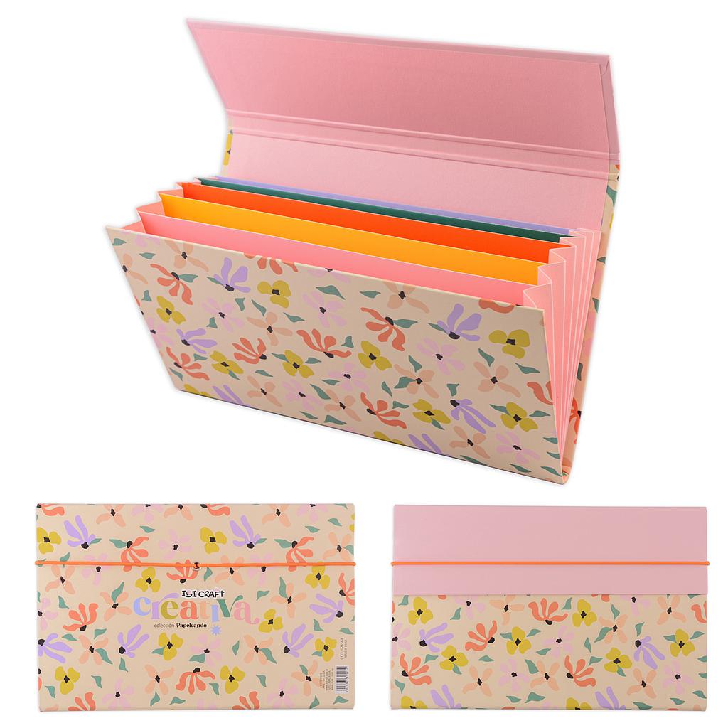 CARPETA IBI CRAFT PORTA DOCUMENTOS, C/6 DIVISIONES "CREATIVA"