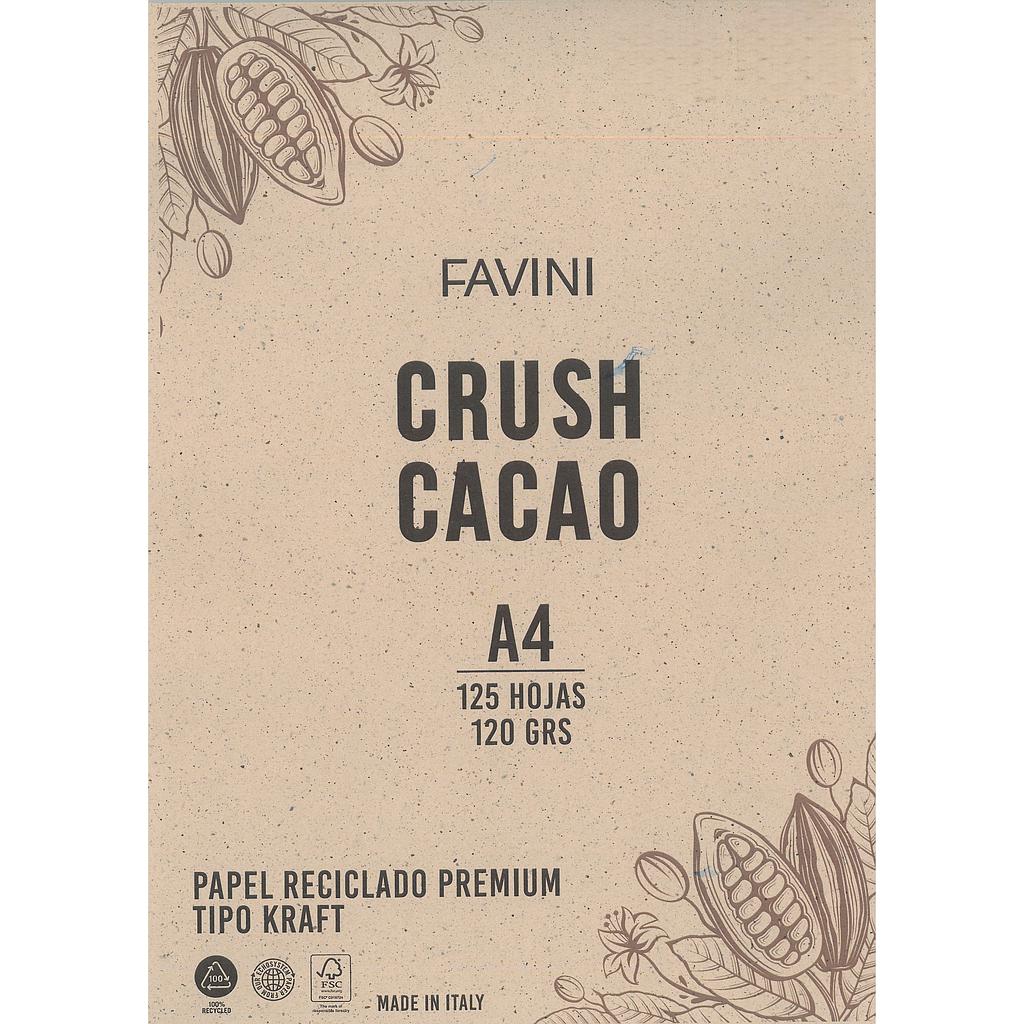 PAQUETE 125 HOJAS CACAO FAVINI CRUSH 120GR. A4