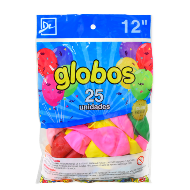 Globo 12" Colores Pastel x25
