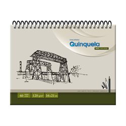 Block de Dibujo Quinquela 16 x 21 cm 60 Hojas 120g con Espiral
