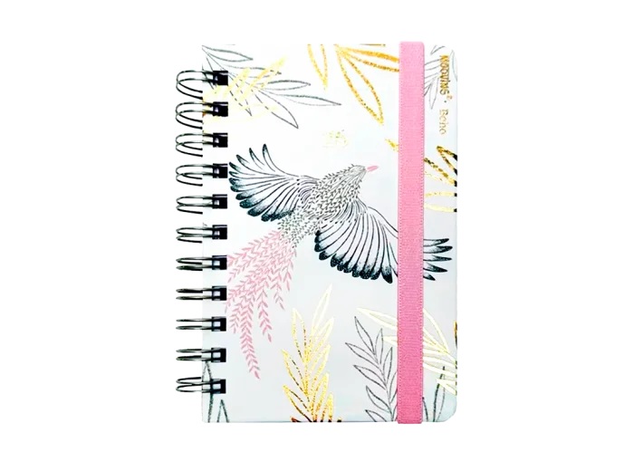 Agenda Boho Mooving Semana a la Vista Tapa Blanca