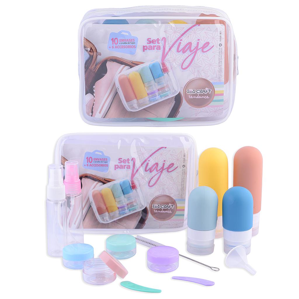 SET PARA VIAJE IBI CRAFT "TENDANCE", 16 PIEZAS