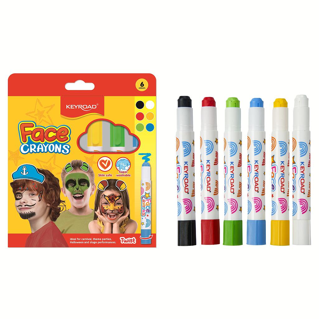 CAJA CON 6 CRAYONES DE PINTURA PARA CARA KEYROAD