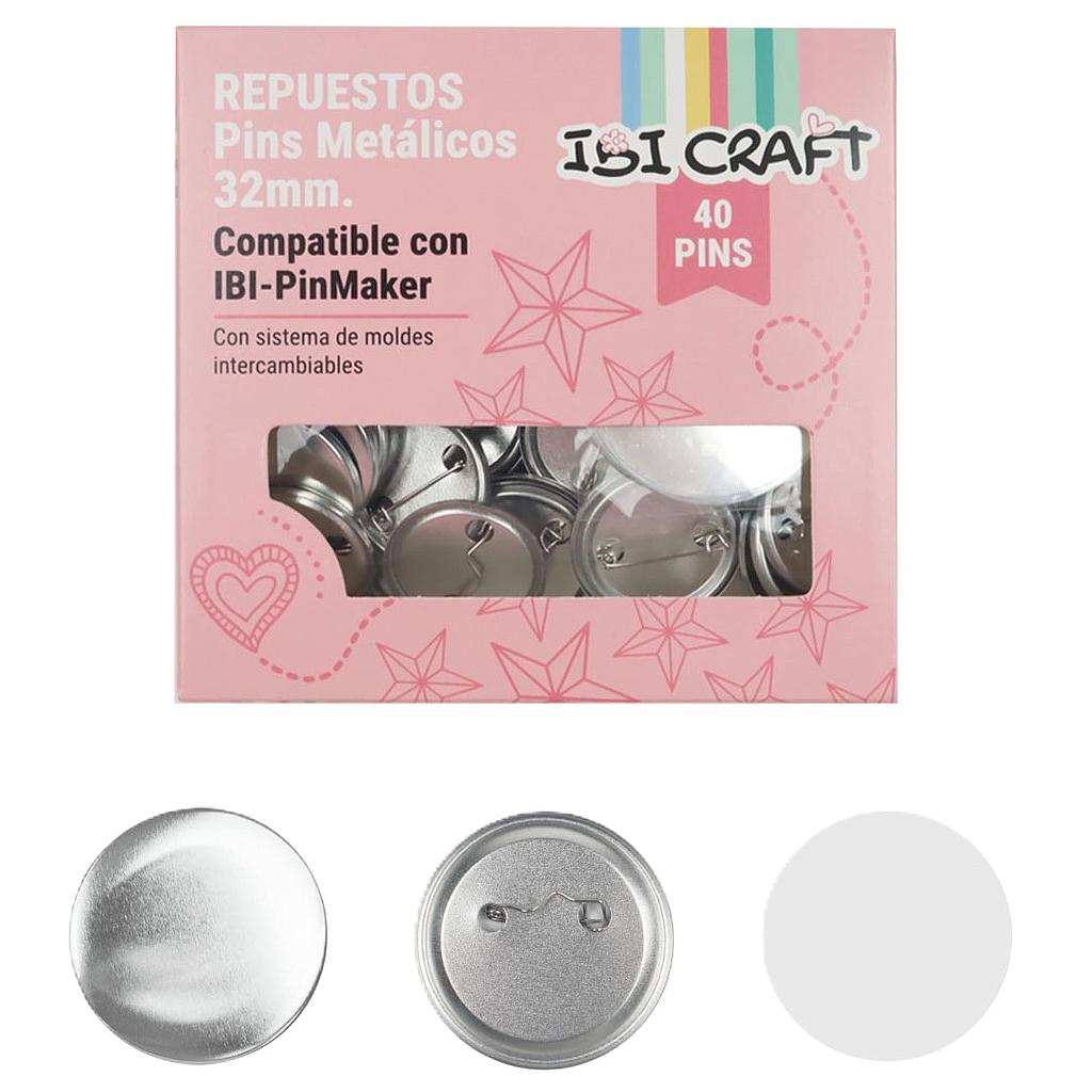 SET DE 40 PINS DE 32MM IBI CRAFT