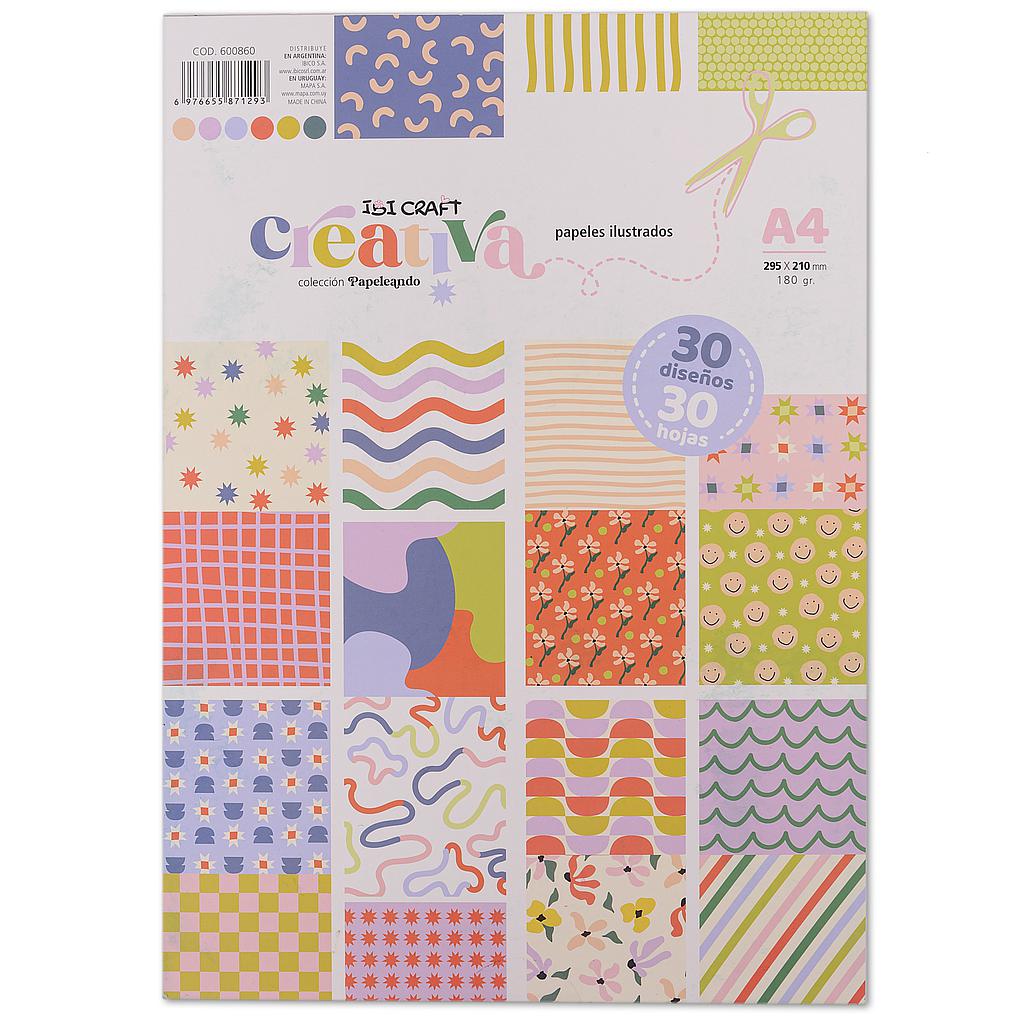 BLOC DE PAPELES ILUSTRADOS IBI CRAFT, 21x30CMS, 180GRS CREATIVA