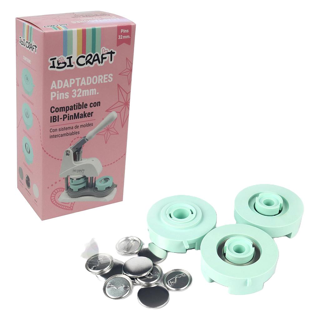 Adaptador MOLDE DE 32MM + 5 SETS DE PINS PARA PRENSA IBI CRAFT