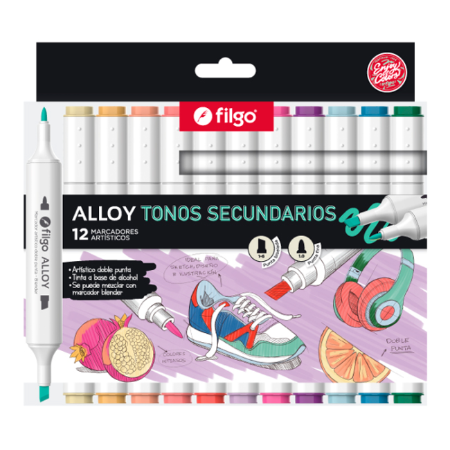 Marcadores Alloy Filgo tonos secundarios