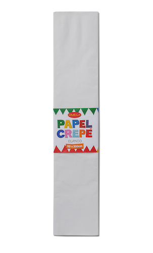 PAPEL CREPÉ 50x200cm BLANCO