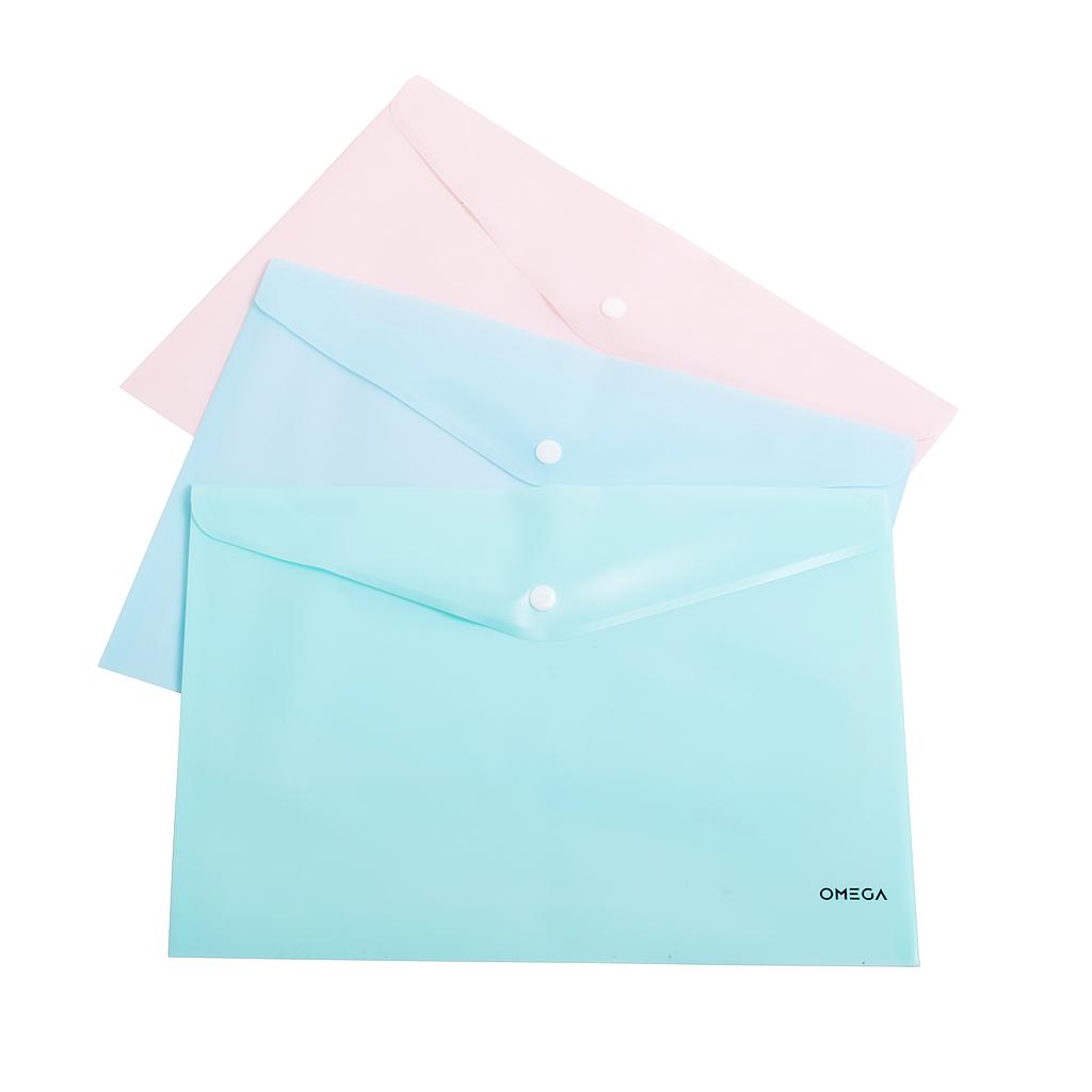 PACK CON 12 SOBRES PORTADOCUMENTOS OMEGA, 23,5x33,5cm VERDE
