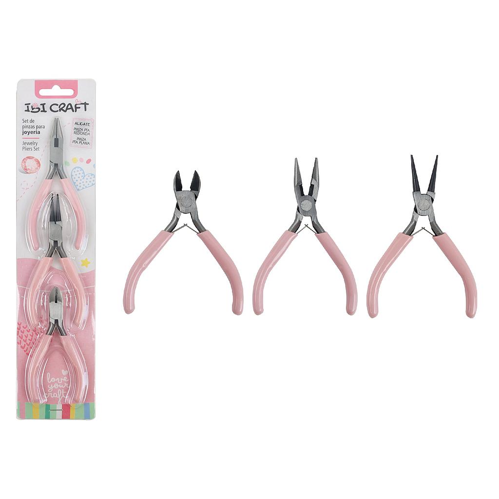 SET DE PINZAS PARA JOYERÍA IBI CRAFT, 3 PIEZAS