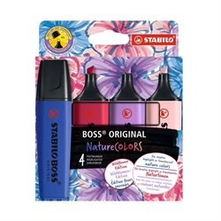 Set x4 Resaltadores STABILO BOSS NatureCOLORS Wildflower