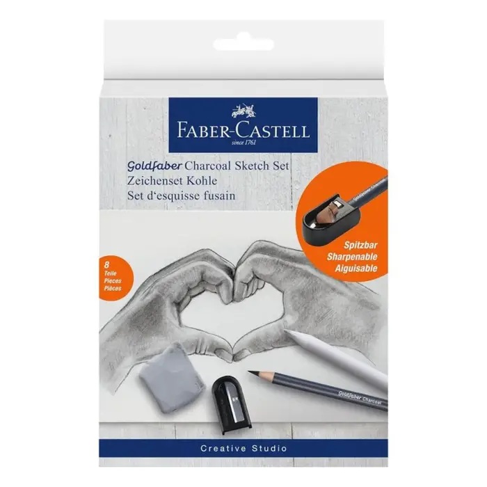 Faber Castell Set De 5 Lápices Para Bocetos Carbonilla