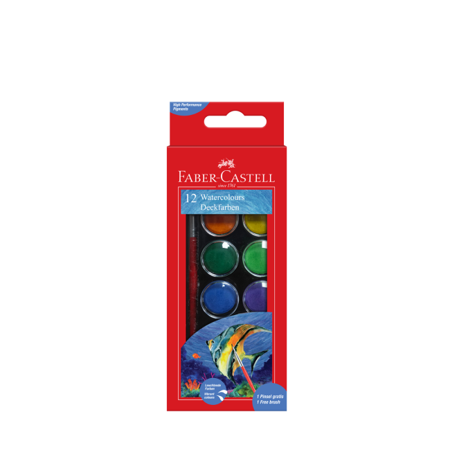 Acuarelas Chicas 12 colores 576013 Faber-Castell