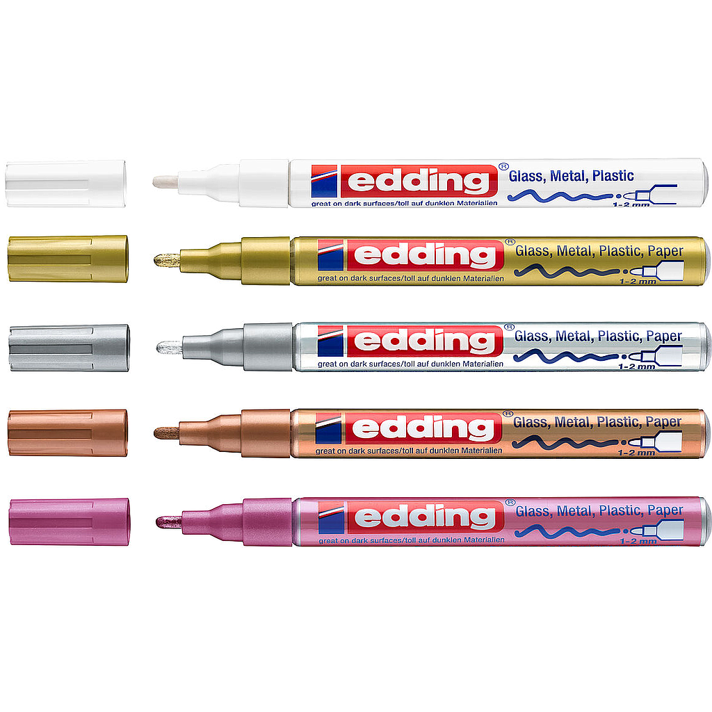 MARCADOR DE TINTA OPACA BRILLANTE EDDING 751, 1 - 2 mm
