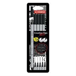 Set STABILO ARTY Creative Tips x 5 Negro