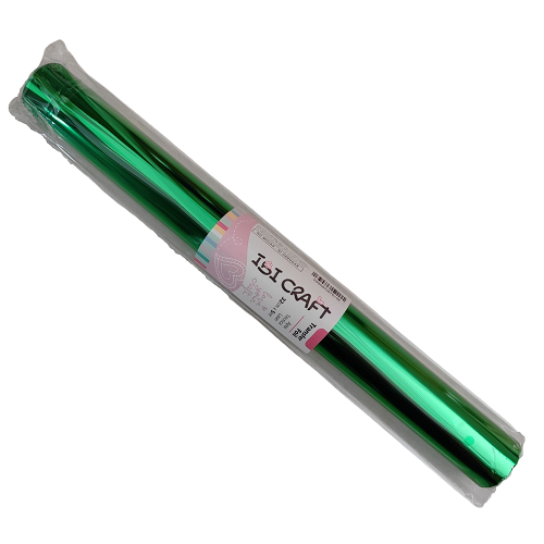 ROLLO DE PAPEL TERMOTRANSFERIBLE "FOIL PAPER", IBI CRAFT 32cm*5m - VERDE