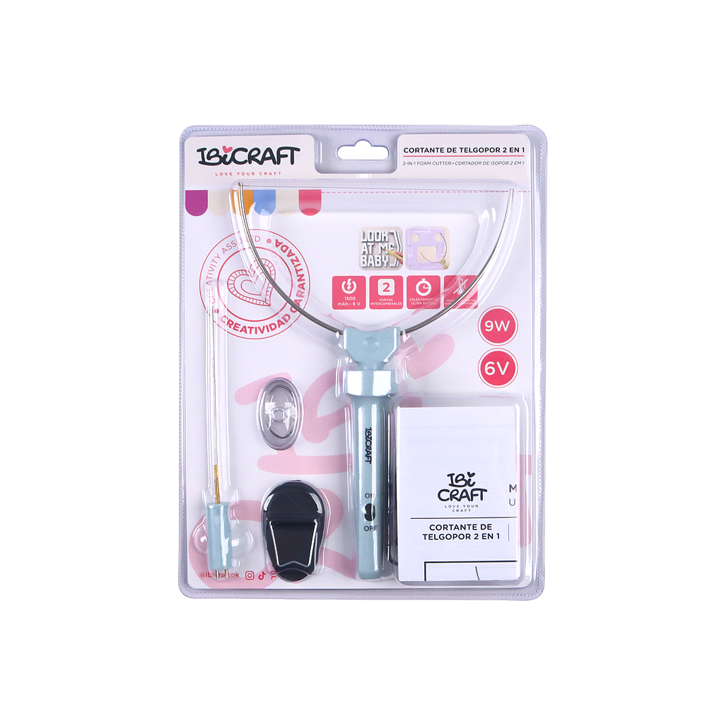 KIT CORTADOR DE ESPUMA ELÉCTRICO, 2 EN 1, 9W, IBI CRAFT