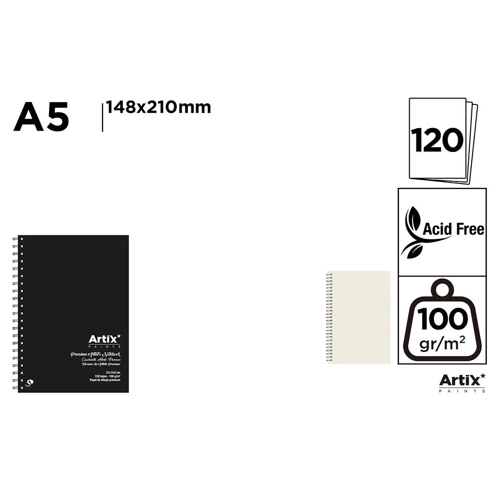 Cuaderno sketchbook a5 120 hojas 110gr