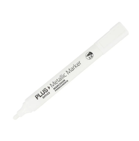 Marcador permanente blanco 2mm Plus Office