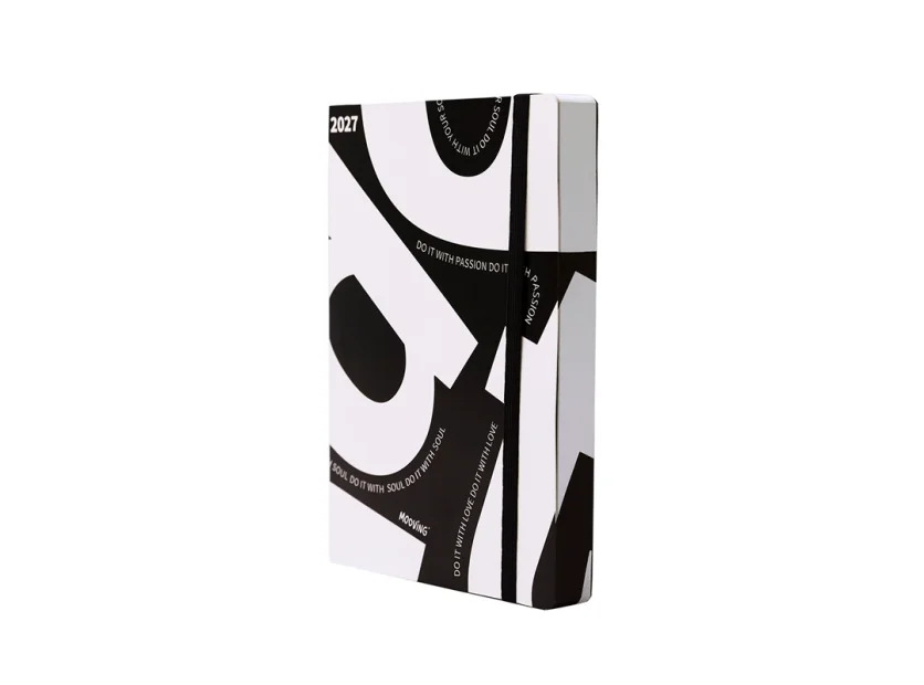 Agenda Black Diaria Cosida Mooving