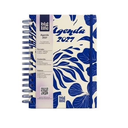Agenda big life blue organic dia a dia 16x22cm