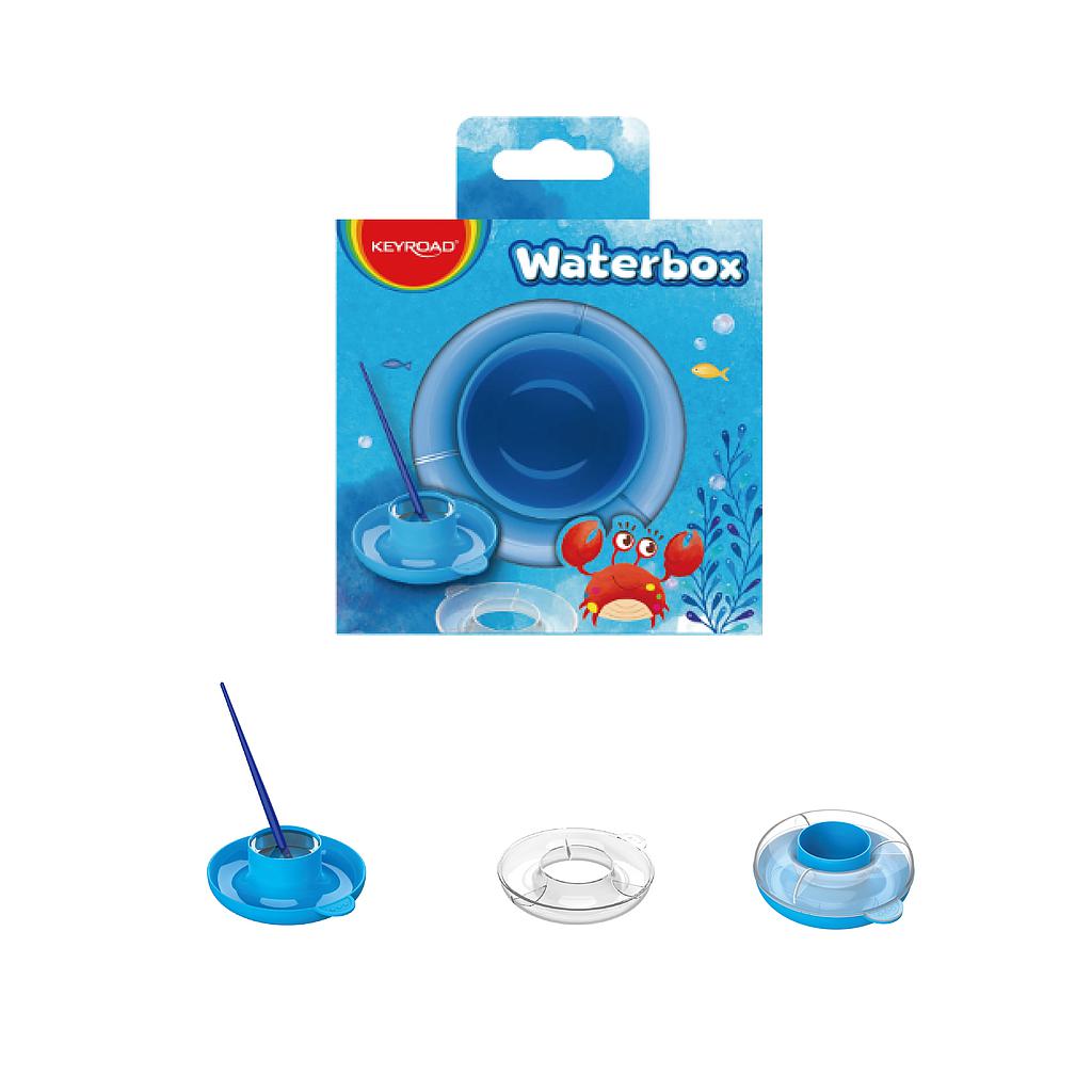 RECIPIENTE DE AGUA PARA PINCELES CON PALETA MEZCLADORA KEYROAD