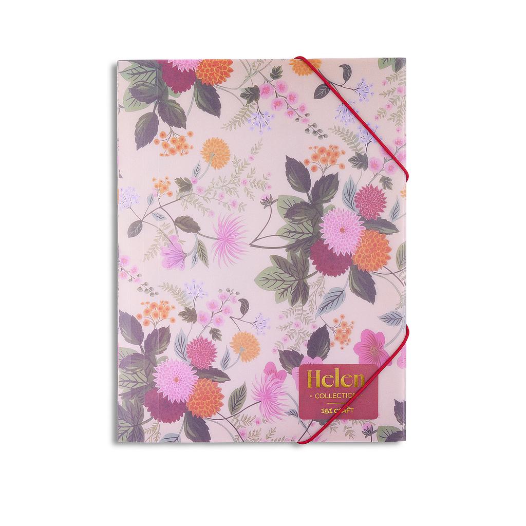 CARPETA PLÁSTICA C/ELÁSTICO IBI CRAFT, A4, HELEN COLLECTION