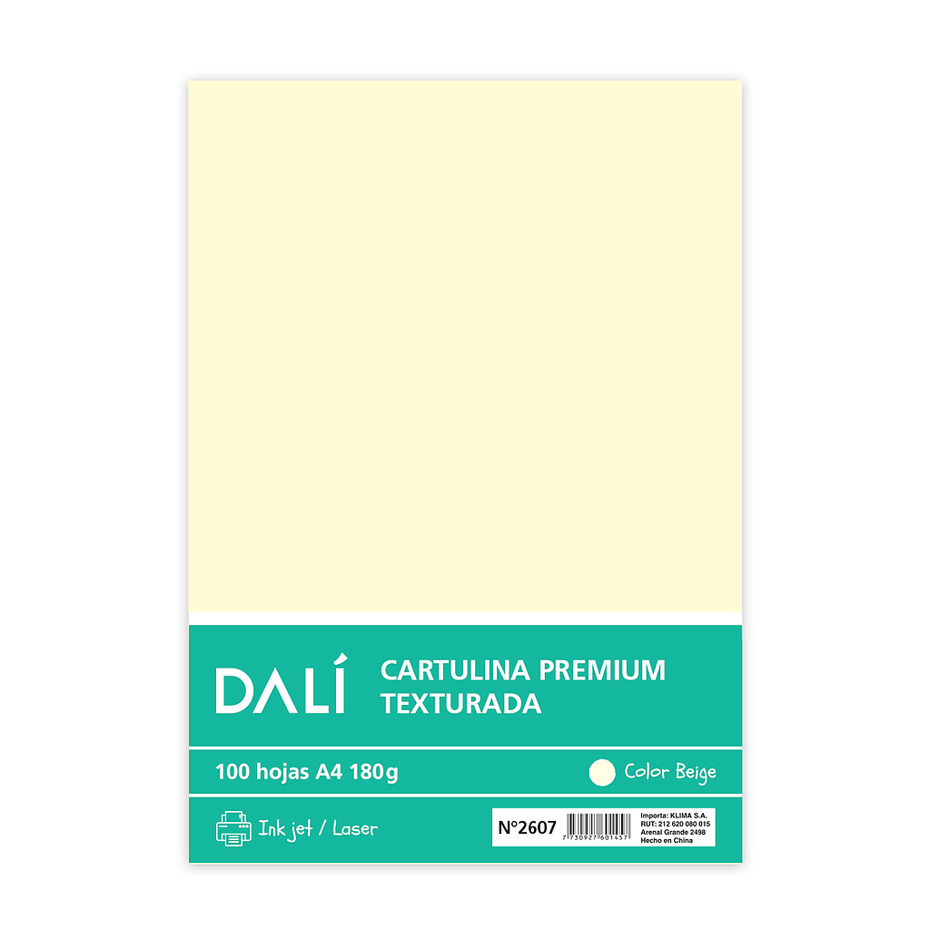 Cartulina Texturada Beige A4 x100 DALI