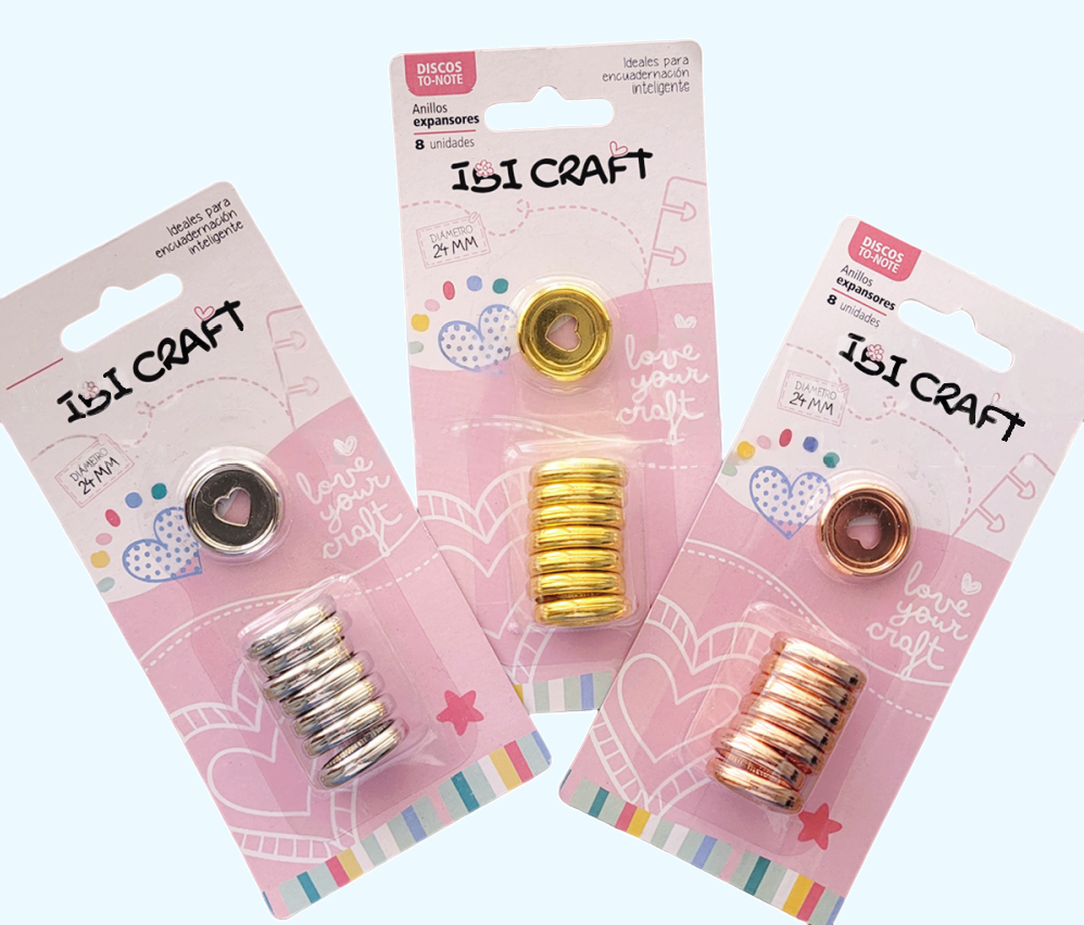 Anillos 24 Mm Encuadernacion X 8 U Ibi Craft Color Plateado