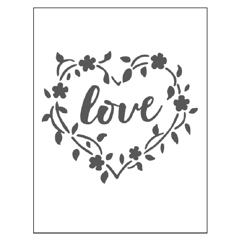 MATRIZ DE RELIEVE, TRAMA "LOVE" P/MÁQ.TROQUELADORA DE 6"