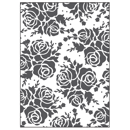 MATRIZ DE RELIEVE, TRAMA ROSAS P/MÁQ. TROQUELADORA DE 6"