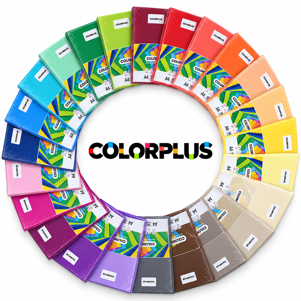 PAQ. PAPEL COLOR PLUS 25 HJS. 180grs., A4 COSTA RICA