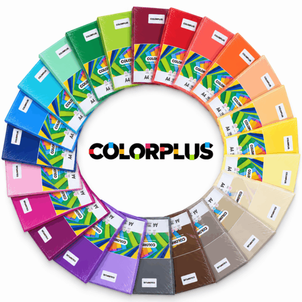 PAQ. PAPEL COLOR PLUS 25 HJS. 180grs., A4 MORANGO
