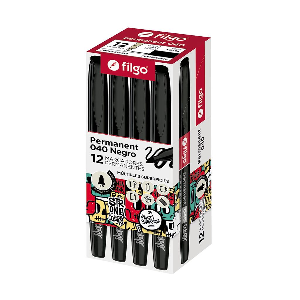 marcador Filgo permanente 040 fino Azul- caja 12